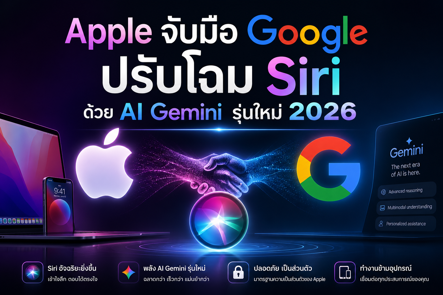 Apple จับมือ Google ปรับโฉม Siri